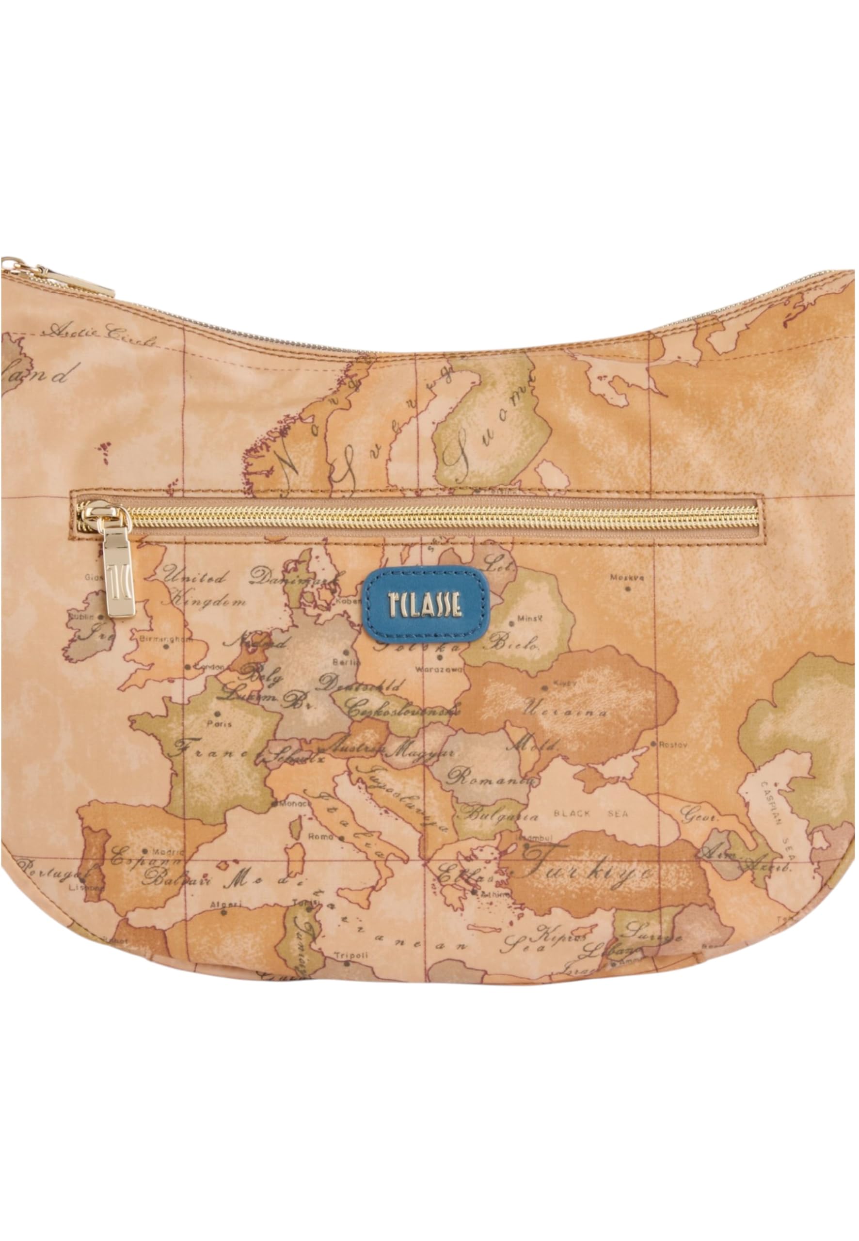 Alviero Martini 1A Classe Borsa a Tracolla Donna, Tessuto con Stampa, Tracolla Regolabile, Tasca Interna con Zip