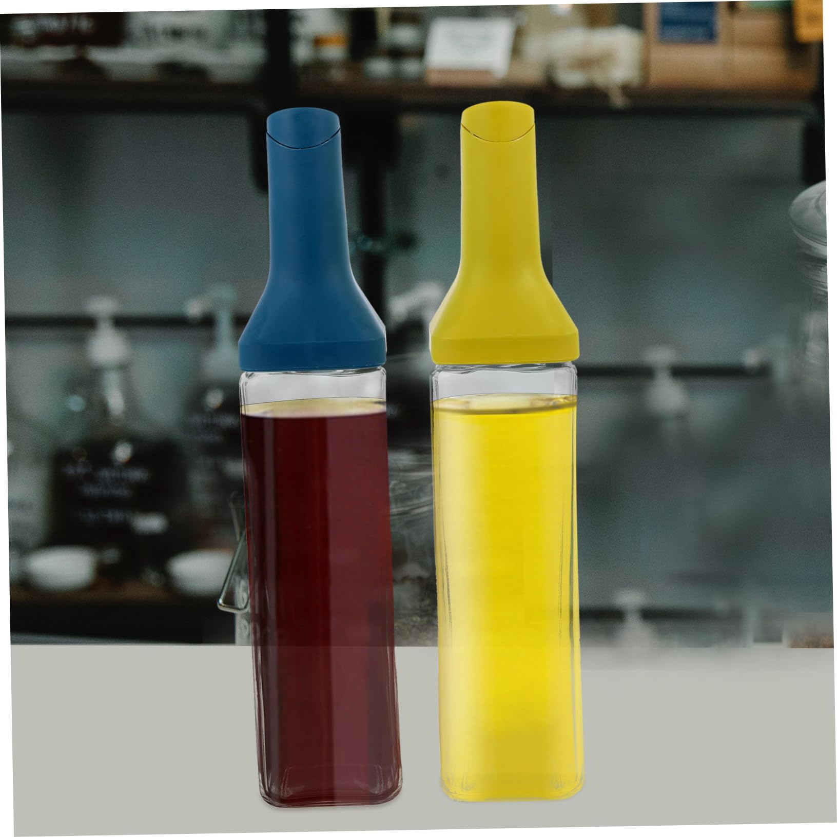 Alipis 2pezzi Bottiglia di Vetro Trasparente per Aceto da Cucina Contenitore per Olio in Vetro Distributore di Salsa di Soia Porta Aceto e Olio per Uso Domestico e Ristorante