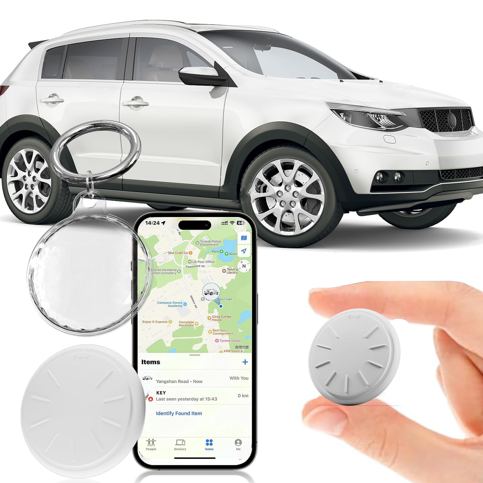 GPS Tracker for Vehicles, 1PCS Mini GPS Tracker with Waterproof Case, Car GPS Tracker Work with Find My (iOS Only), No Monthly Fee-image-41