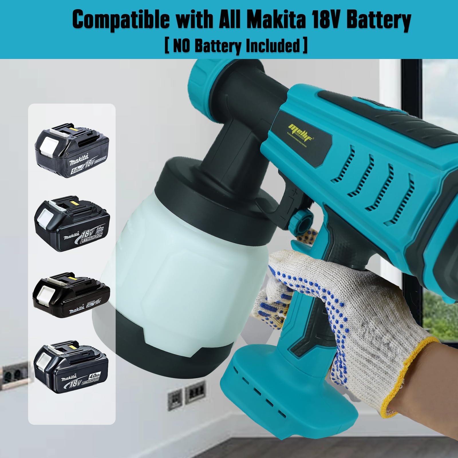 AwxryoX Cordless Paint Sprayer, Brushless Paint Gun With X