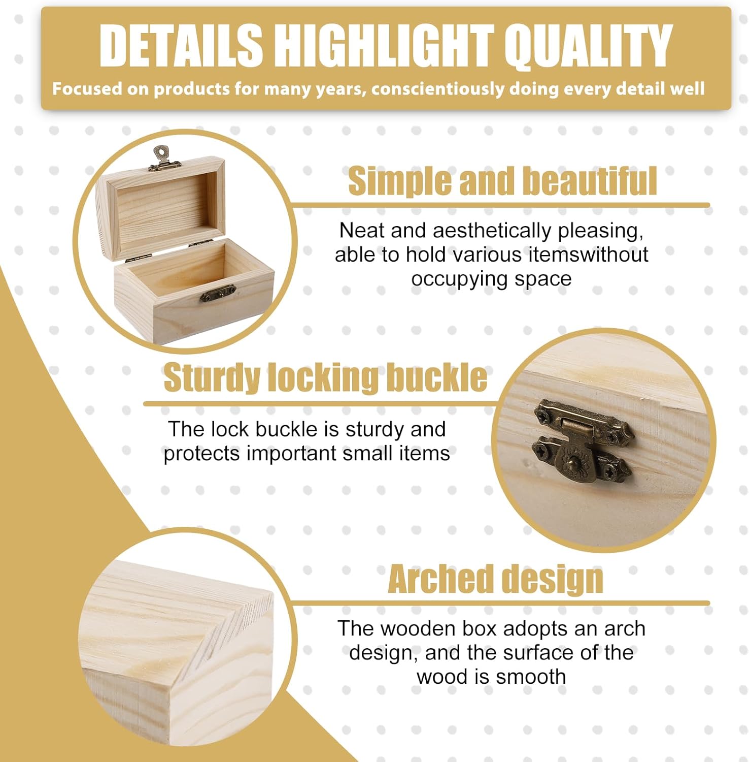 Pack of 12 Wooden Treasure Chest with Curved Lid and Metal Clasp 9 x 5.5 x 5 cm Wooden Box with Vintage Clasp Hinges Treasure Chest for Birthday Pirate Parties Gifts Jewellery Box