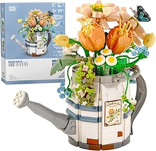 MEIEST Mini Building Blocks Watering Pot Bonsai Plant Model Set,Creative DIY Simulation Particle Flower Succulent Botanical Collection Construction Building Bricks Toy,Home Decor (414)