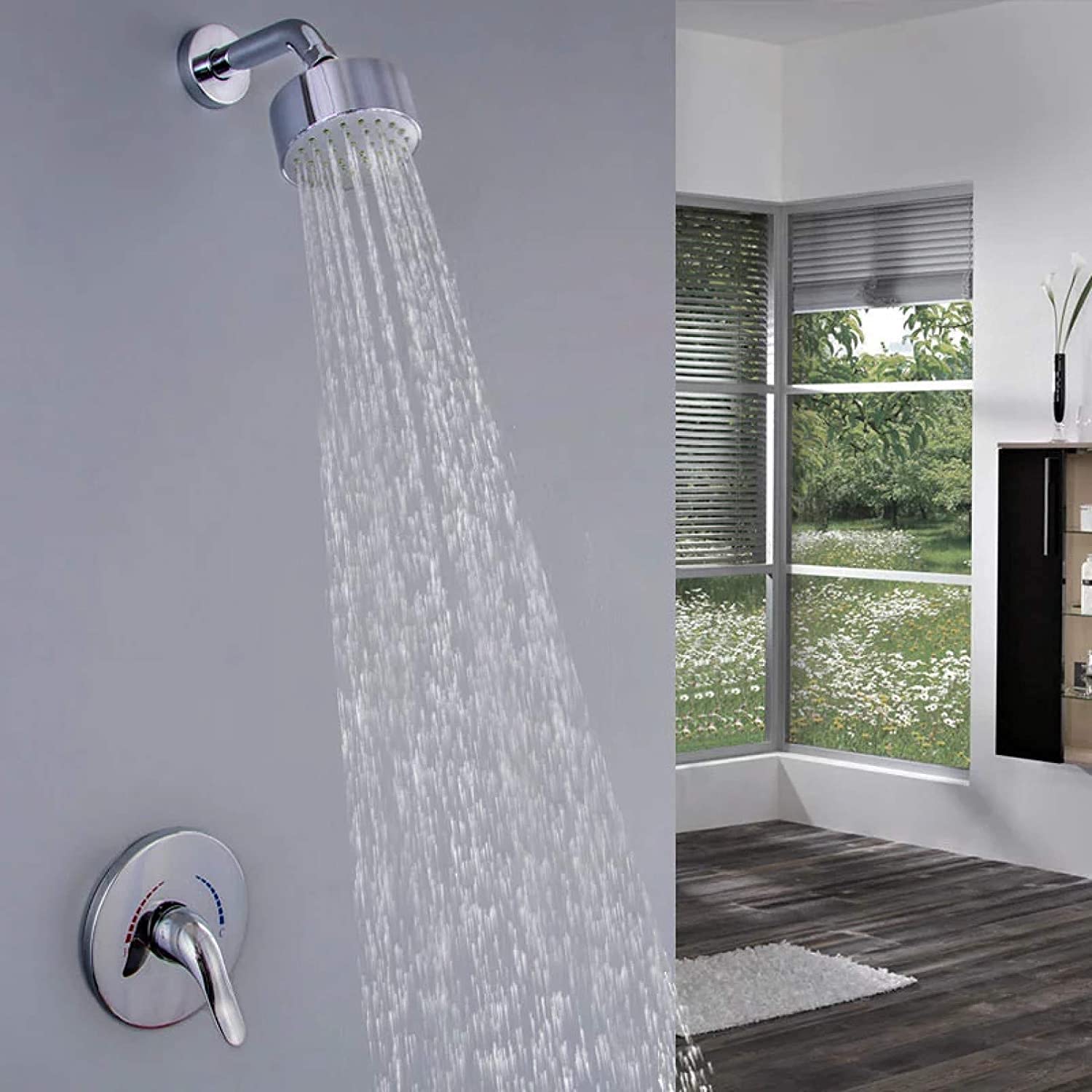 Robinet de douche à main CHEWYNP, système mural complet pour mitigeur de salle de bains