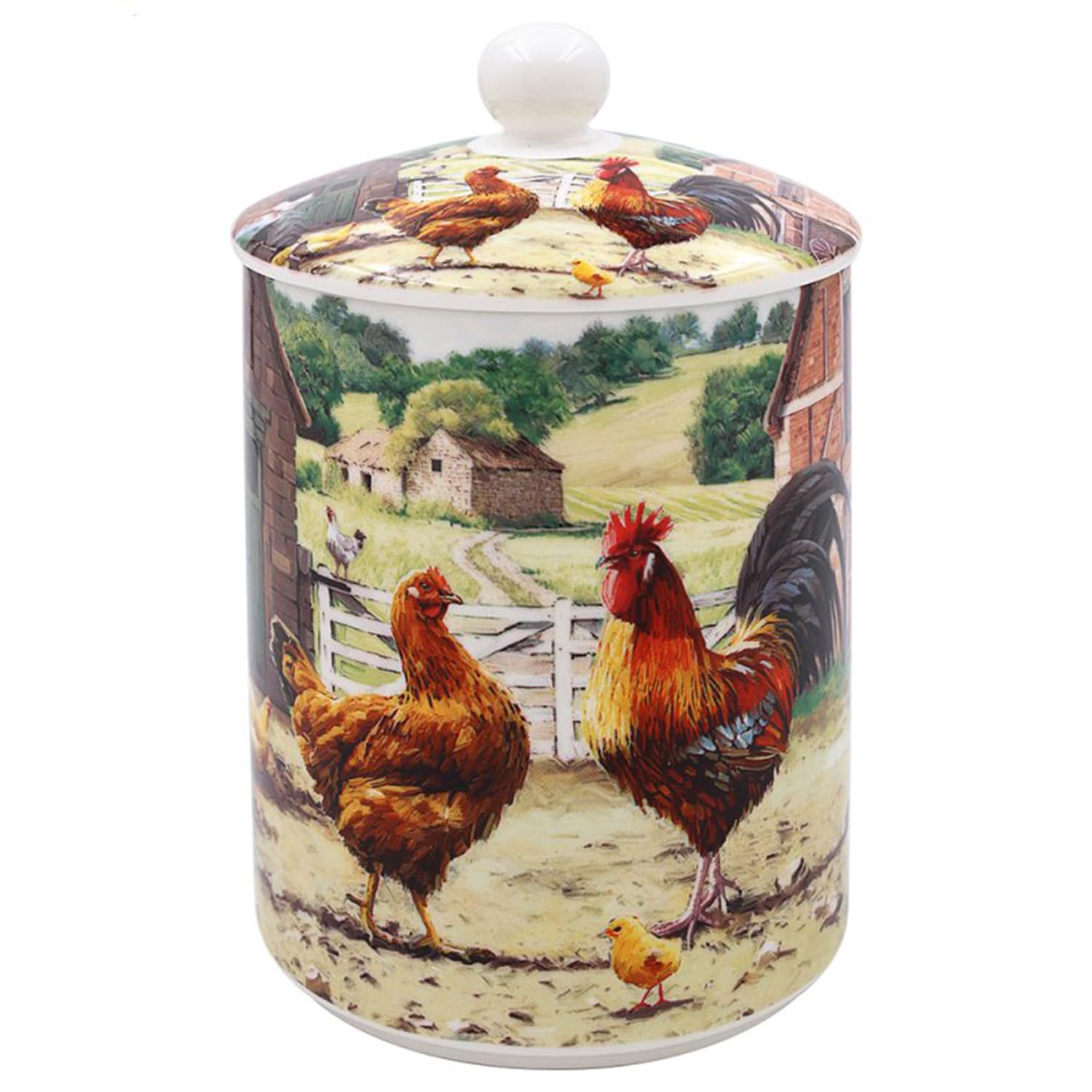 Cockerel & Hen Canister | Storage Jars & Canisters For All Modern Kitchens | Designed By Macneil Studios | Airtight Storage Jars With Lids For All Type Of Foods