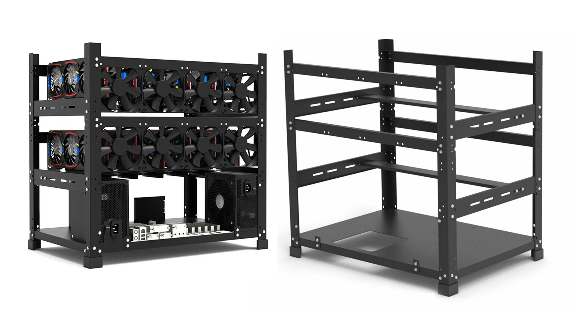 Rig Frame Crypto Mining 12 Gpu Mining Rig 12 GPU Cold Rolled Steel Mining  Rig Frame