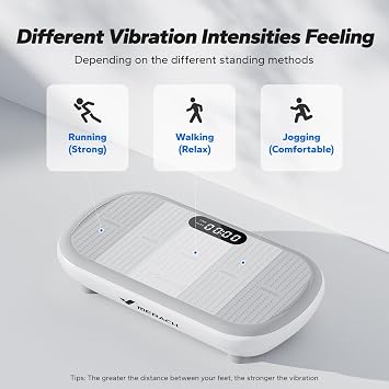 MERACH CV40 13mm Large Amplitude Vibration Plate Exercise Machine | 200W Powerful Motor, Built-in Bluetooth Speaker, Comfortable Silicone Surface, Remote Control, Home Full Body Workout