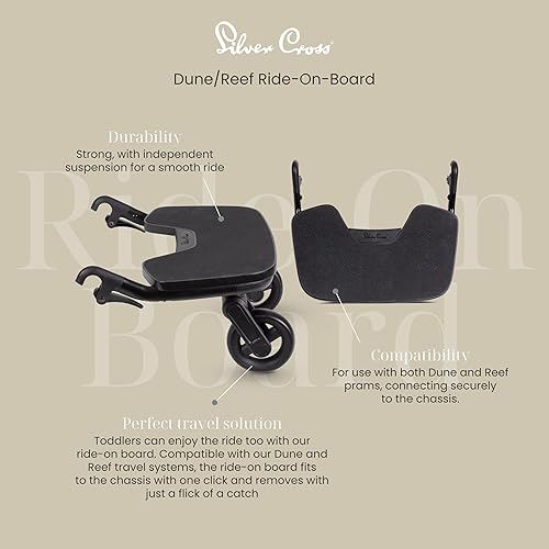 Miniatura 4 de Silver Cross  Paseo a bordo de dunaarrecife  Accesorios para cochecito  Sistema de viaje compacto  Agarre máximo  Duradero