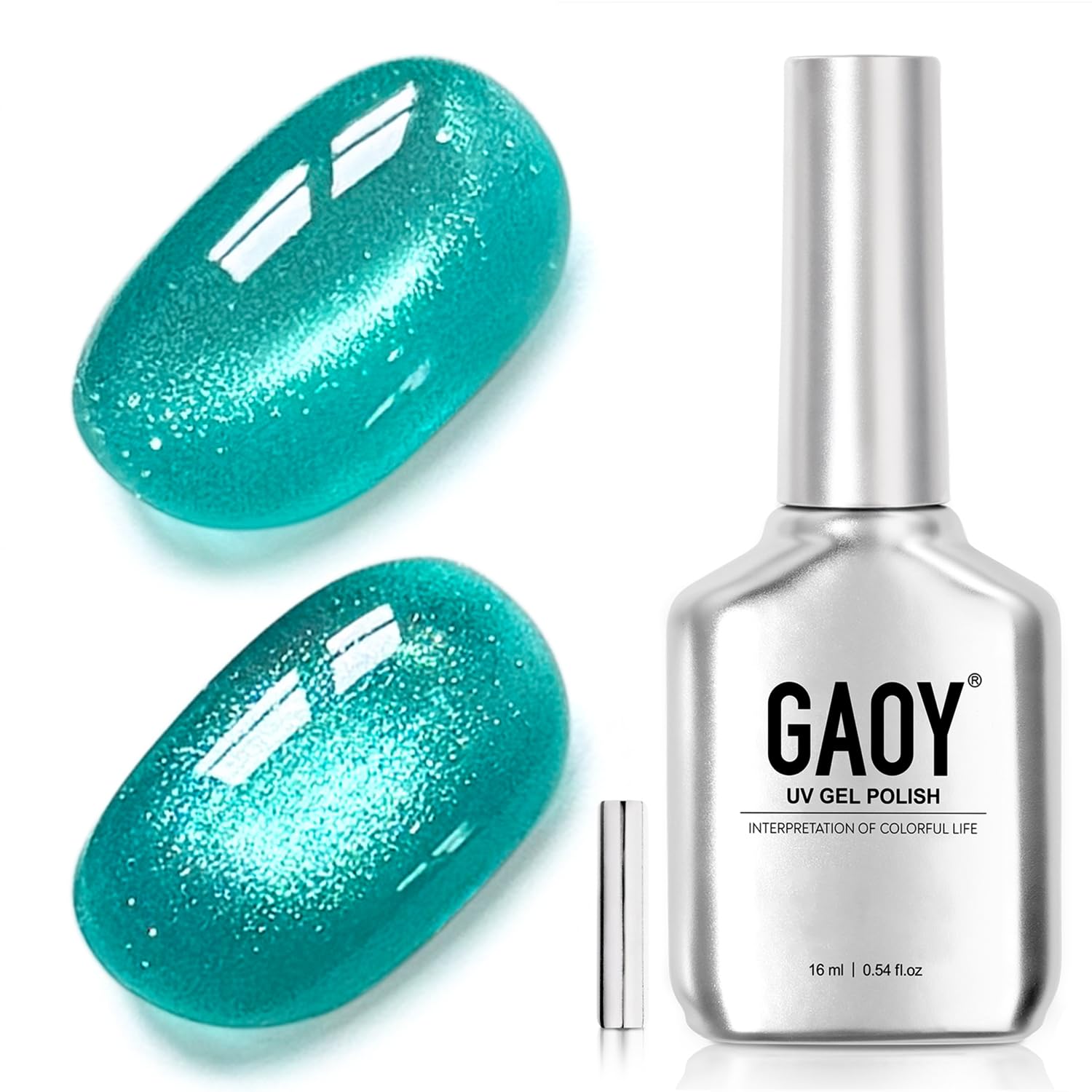 Esmalte en Gel GAOY Azul Verde Turquesa 16ml Brillante UV
