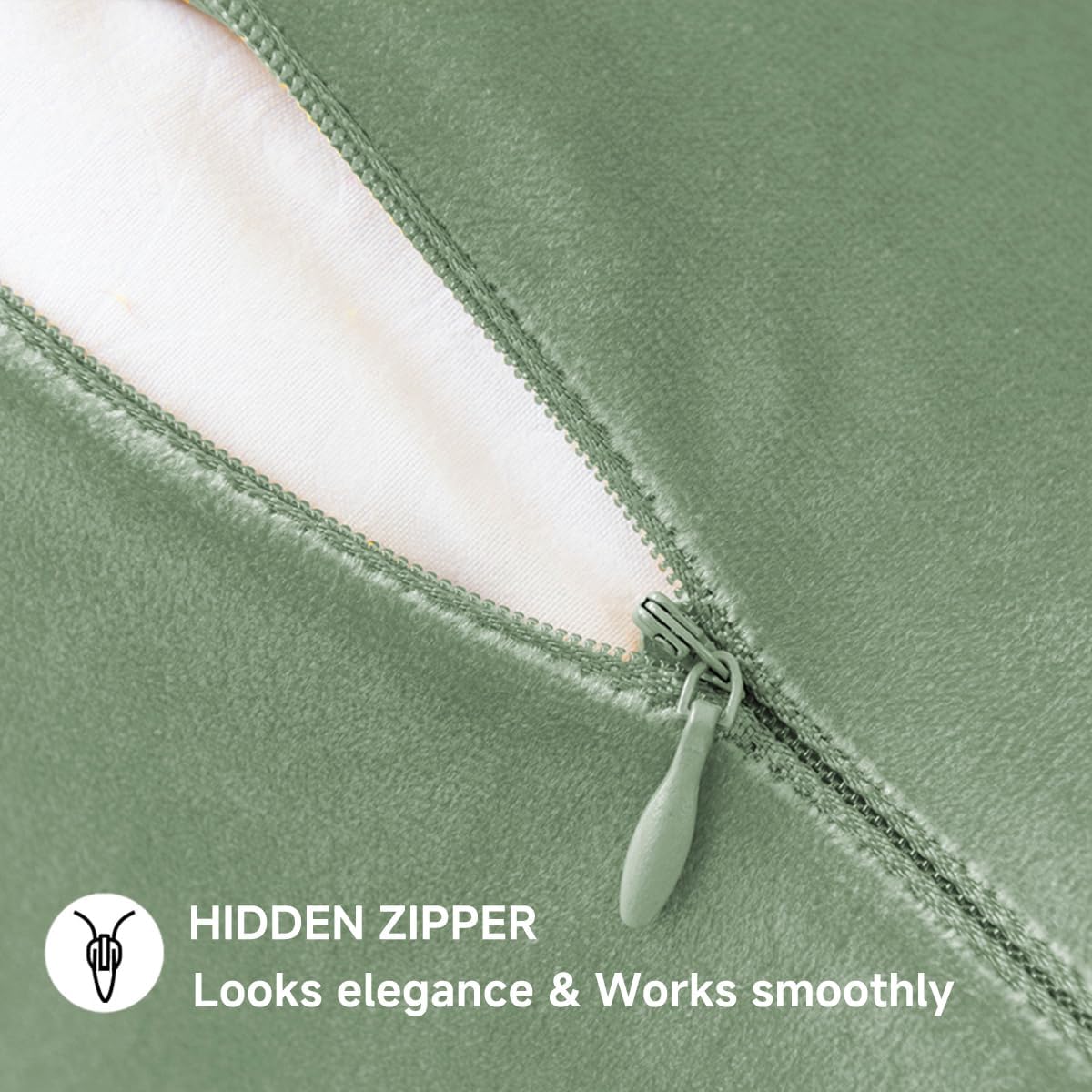 Sage Green Microfiber 16" x 16" Decorative Throw Pillow Covers
