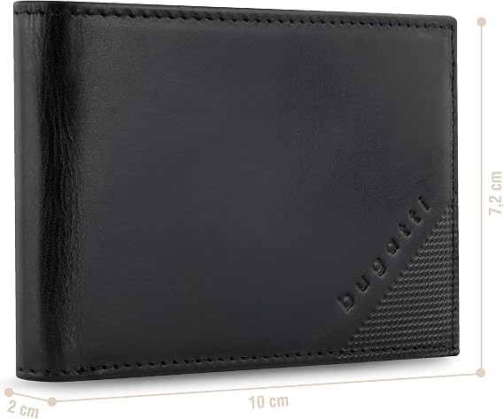 bugatti Nobile Mini Genuine Leather Wallet - Small Wallet with RFID Protection