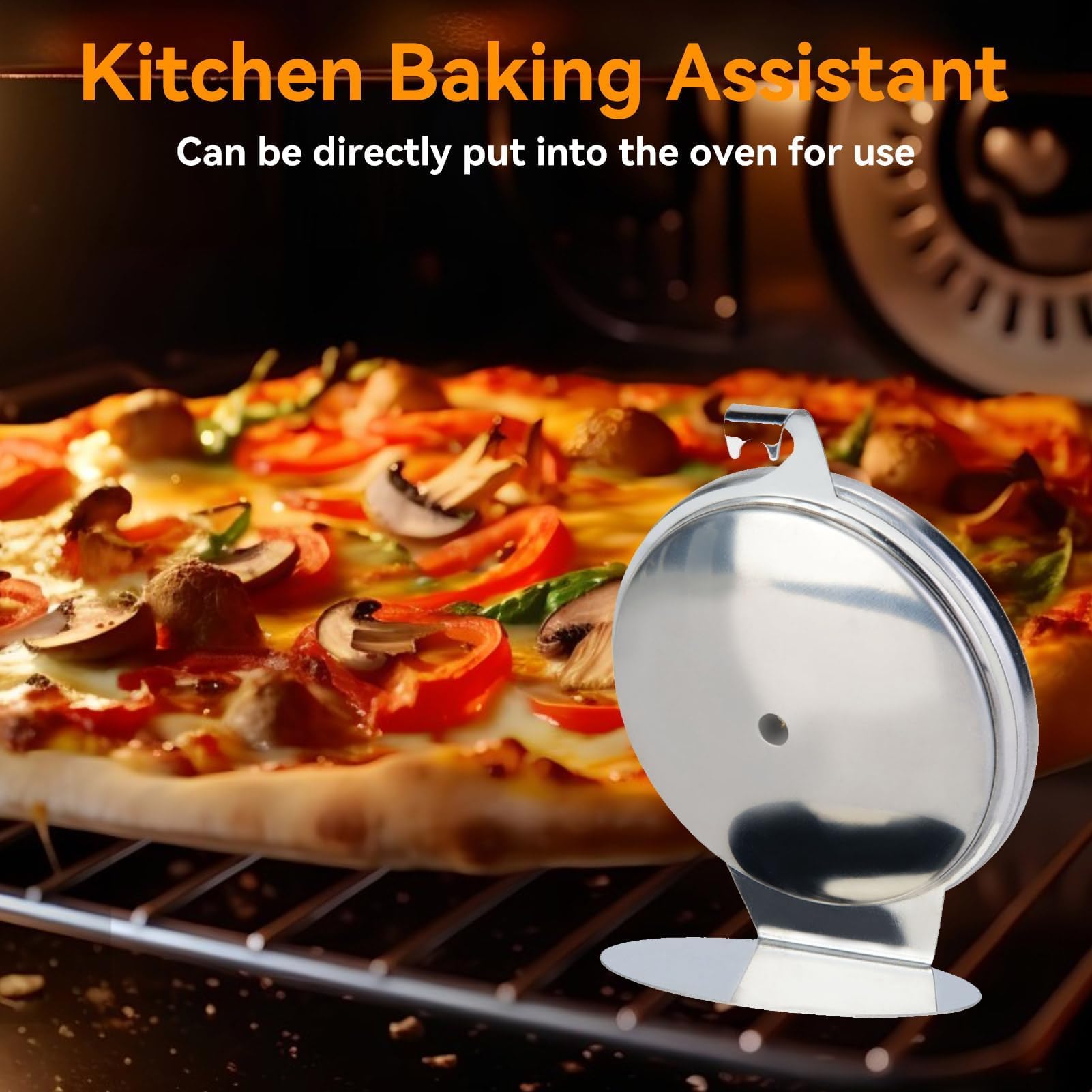 Oven Thermometer,Termometro per Forno con Gancio Puntatore Rosso,Termometro da Forno in Acciaio Inox per Appendere,Termometri da Forno Elettrico