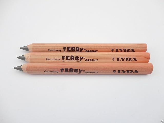 Lyra 3 x Ferby Triangular Jumbo Chunky Pencils Pre School Writing Learning Art