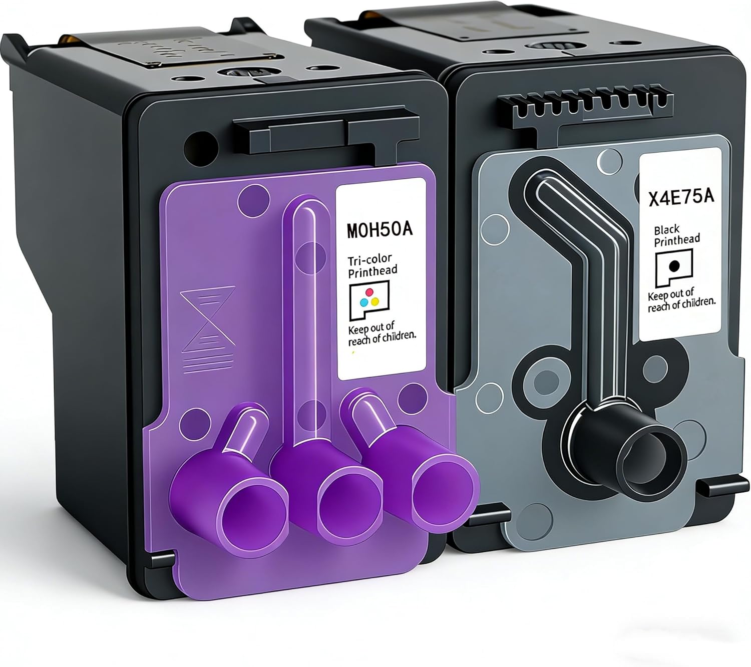 X4E75A M0H50A Print Head Replacement - Compatible with HP - for 500 510 515 530 580 610 615 618 5100 651 551 550 570 650 Series (Black & Tri-Color)