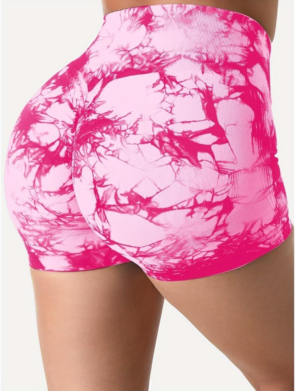 Women's 6 Piece Workout Gym Shorts, High Waisted Butt Lifting Scrunch Seamless Shorts, Suitable Biker &Yogar