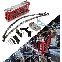 Dirt Pit Motorcycle Oil Cooler Cooling Radiator Engine Kit Universal for 125 140cc Motorcycle Red