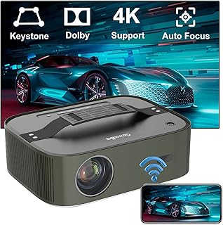Projector 4K, Auto Keystone & Auto Focus Projector Support Dolby Audio, GammaBai Vast Outdoor Projector, 5G WiFi Bluetooth, FHD Native 1080P, Home Theater Projector iOS, Android