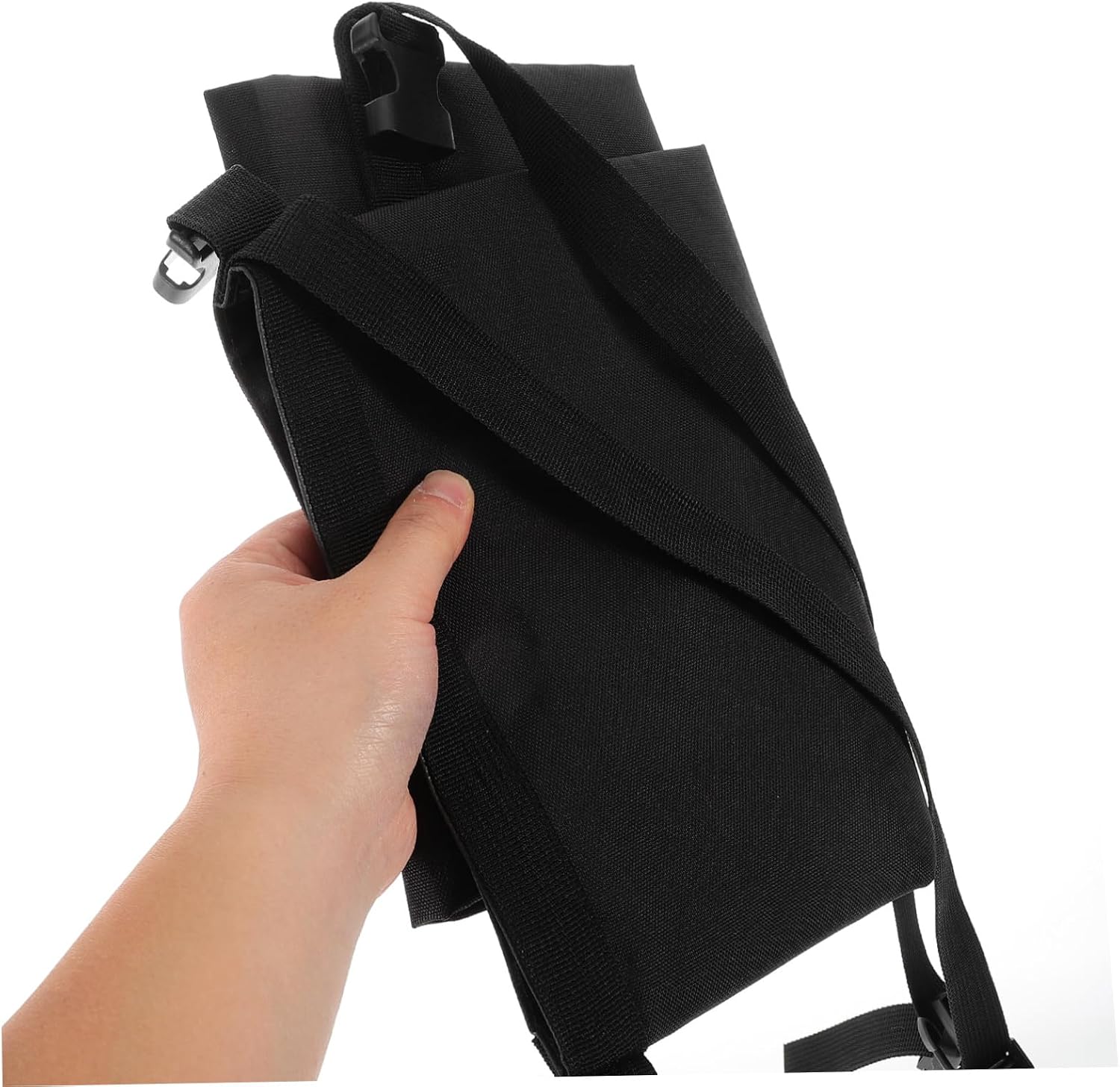 GARVALON Oxygen Tank Carrier Bag for Wheelchairs and Walkers Heavy Duty Oxygen Cylinder Holder with Extra Storage for Seniors and Adults Black