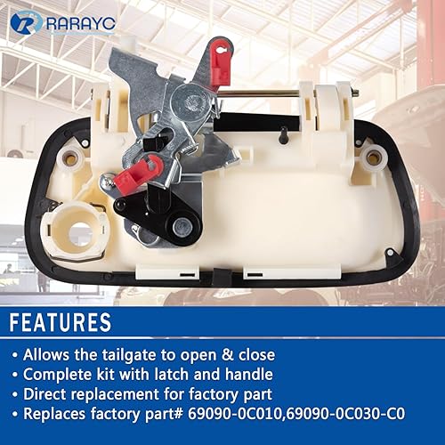 Miniatura 3 de Manija de puerta trasera para portón elevador blanco  para Toyota Tundra 2000-2006  Reemplaza# 69090-0C010 69090-0C030-C0