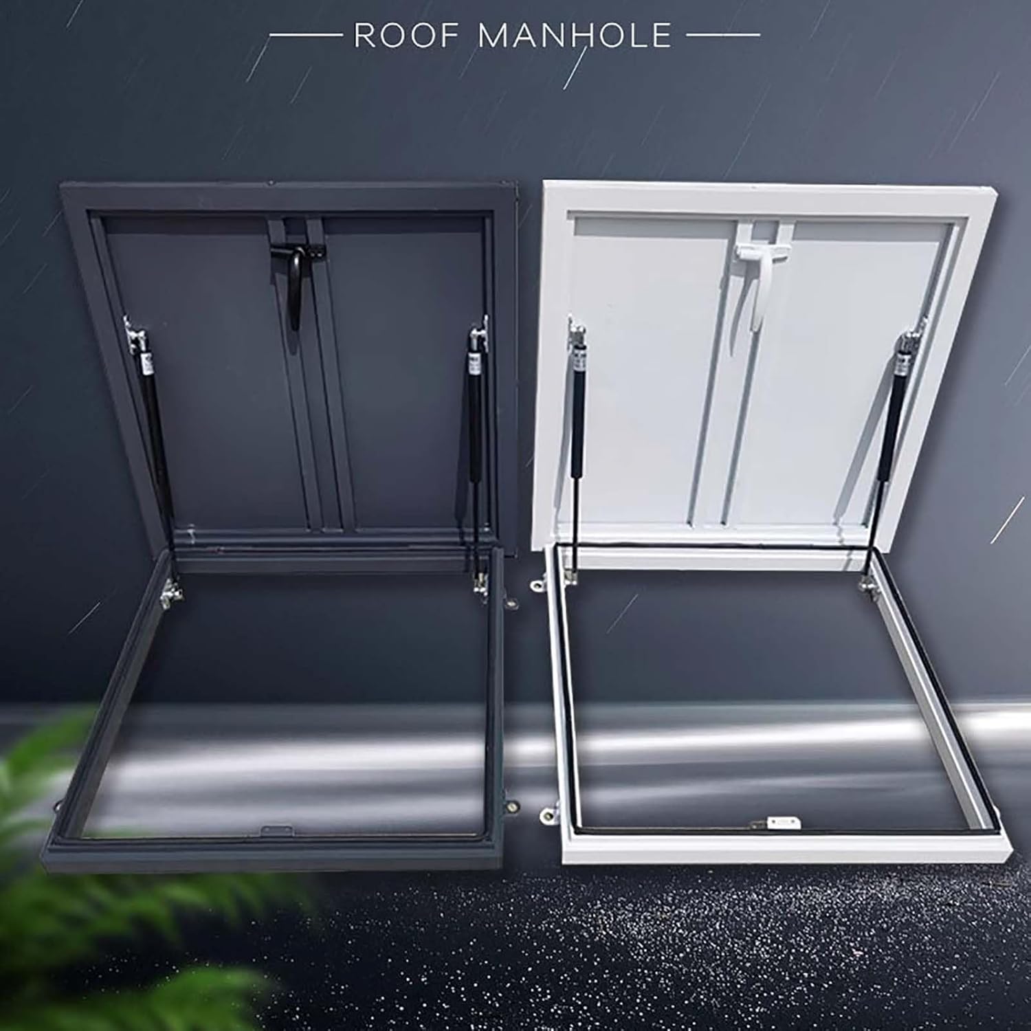 Aluminum Roof Hatch Skylight Caps - Easy Install Emergency Access Lid for Warehouse, Attic, Cellar - Secure Rooftop Cover Plate for Maintenance & Safety