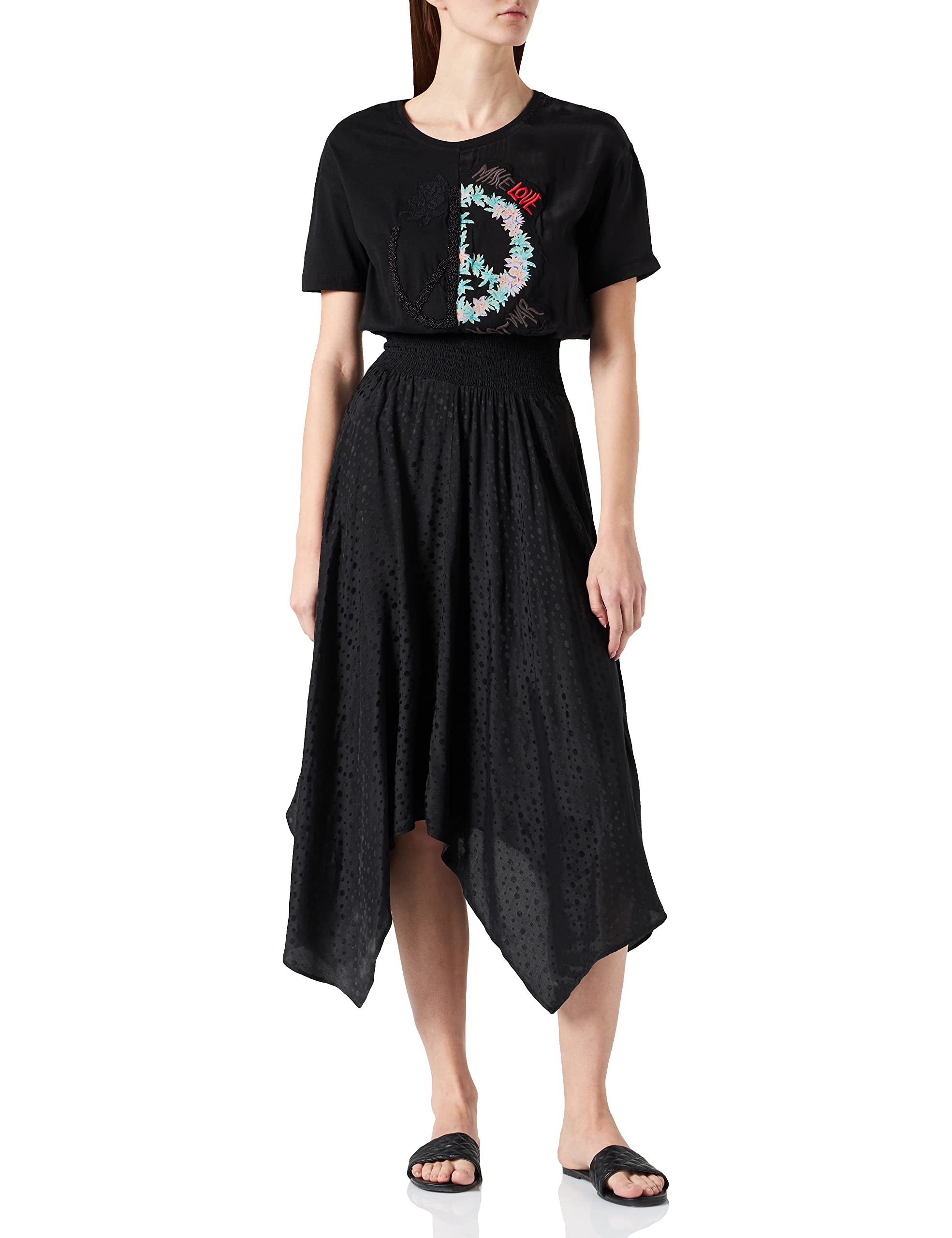 Desigual Women's Black (Black 2000) Vest_noosa Dress Not Applicable, Black (Negro 2000), 10 (Manufacturer Size: 36)