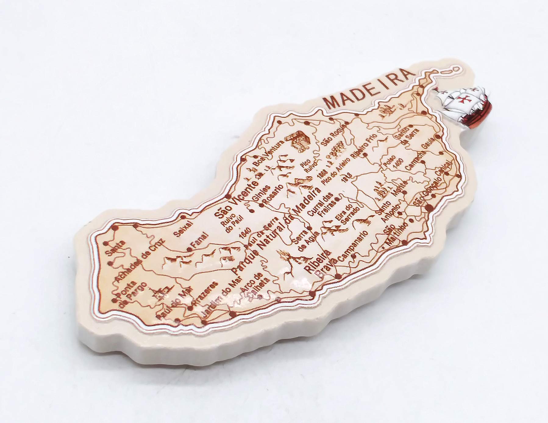 Madeira Portogallo - Calamita Da Frigorifero Con Mappa 3D, Idea Regalo