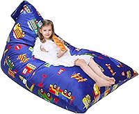 Vista 13 de Jorbest Puf de almacenamiento de animales de peluche para niños y adultos, puf de animales de peluche, asiento de lona de alta calidad, solo funda