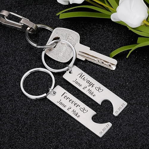 Miniatura 6 de Aizza Beata Regalos del día de San Valentín para él, llaveros personalizados para pareja, novio, marido, llavero para aniversario
