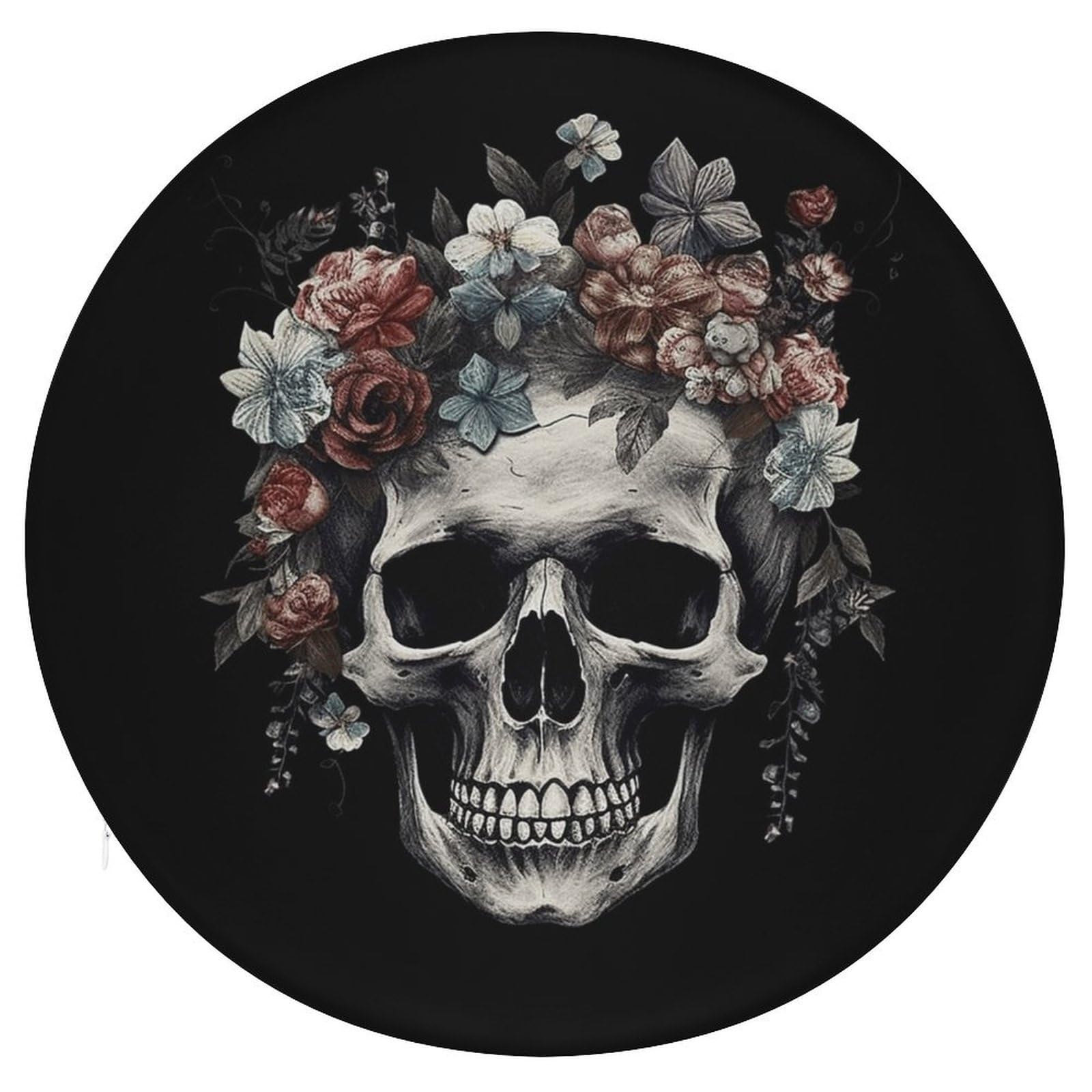 Adfgyerh Style Skull In Darkness Cushion Memory Foam Pillow Core，Seat Cushion Detachable Design，Chair Cushions Suitable For All Seasons, And Can Be Used In Offices, Dining Rooms, Homes, And Other Settings.