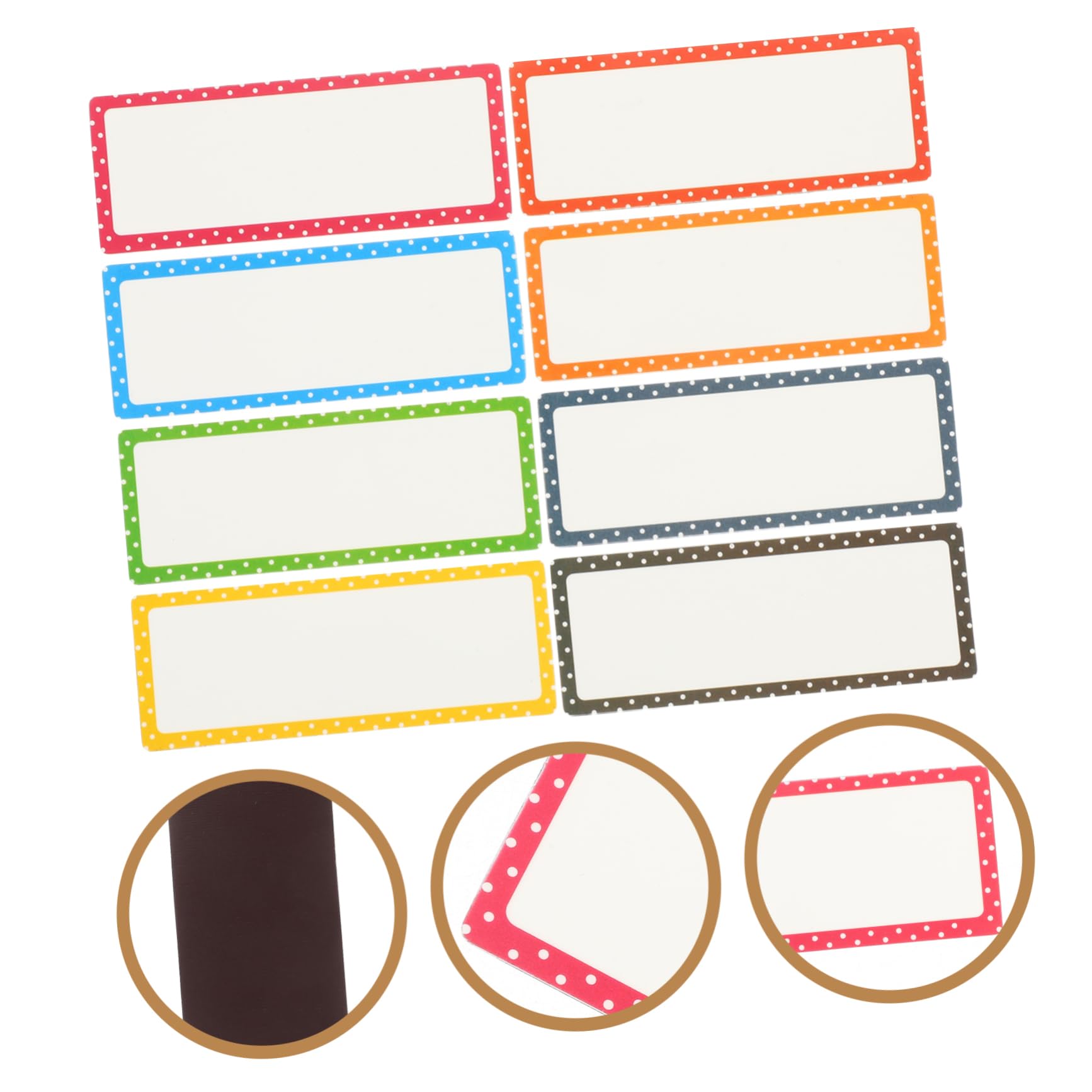 5 Ensembles Étiquettes Effaçables Autocollants De Nom Colorés Pour Maison Et Classe Pour Organisation Et Identification Des Objets 16 Feuilles*5