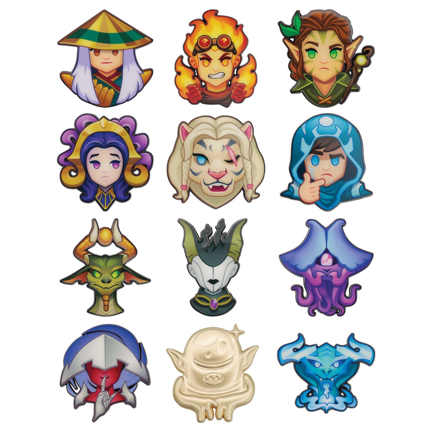 Magic: The Gathering Mystery Pins CDU Blind Boxes - Set di 12 distintivi da collezione con licenza ufficiale - Metallo smaltato duro e include esclusivo Fblthp dorato
