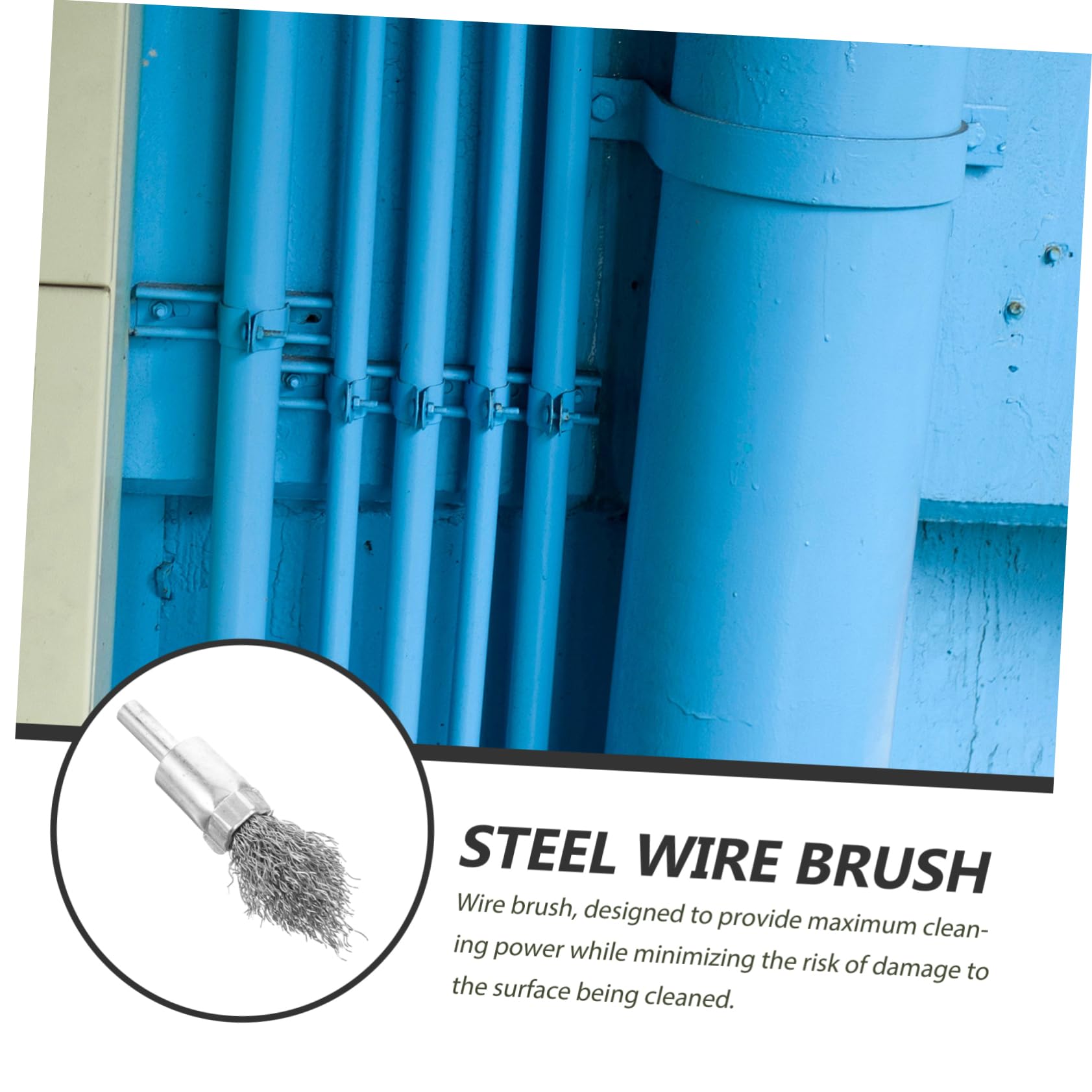 Cabilock Stainless Steel Brush for Rust Removal Detailing Wire Brush Set Soft Rush