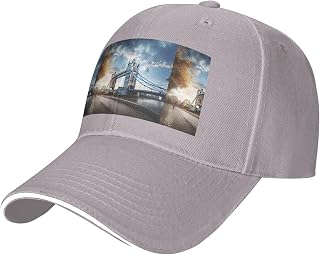 Historic Old Tower Bridge London Print Stylish Golf Hat with Adjustable Design,Suitable for All Seasons and Occasions