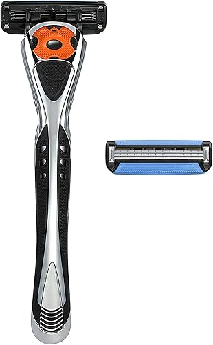 Miniatura 6 de Solimo Recambios de maquinilla de afeitar de 3 hojas para hombres con doble lubricación, 12 cartuchos (solo se adapta a asas de afeitar Solimo) y