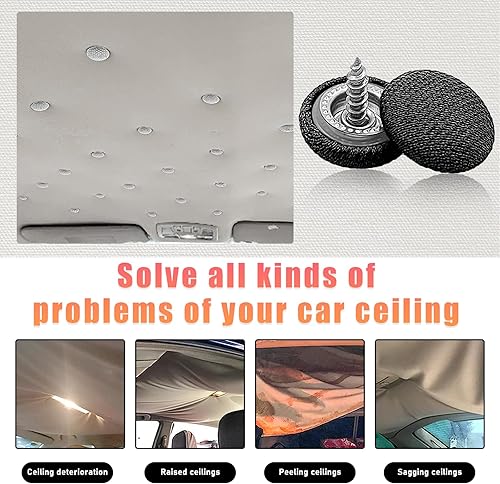 Miniatura 5 de Kit de reparación de techo de techo de automóvil, retenedor de remaches a presión para techo de vehículo, con herramienta de instalación, botón de