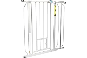 Carlson Extra Tall Walk-Through Pet Gate with Small Pet Door for Dogs
