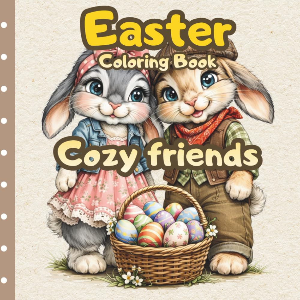 Easter Coloring Book: Cozy Friends