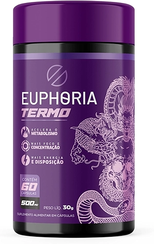EuphoriaTermo Termogênico Hardcore Pré-Treino Cafeína e Laranja Moro