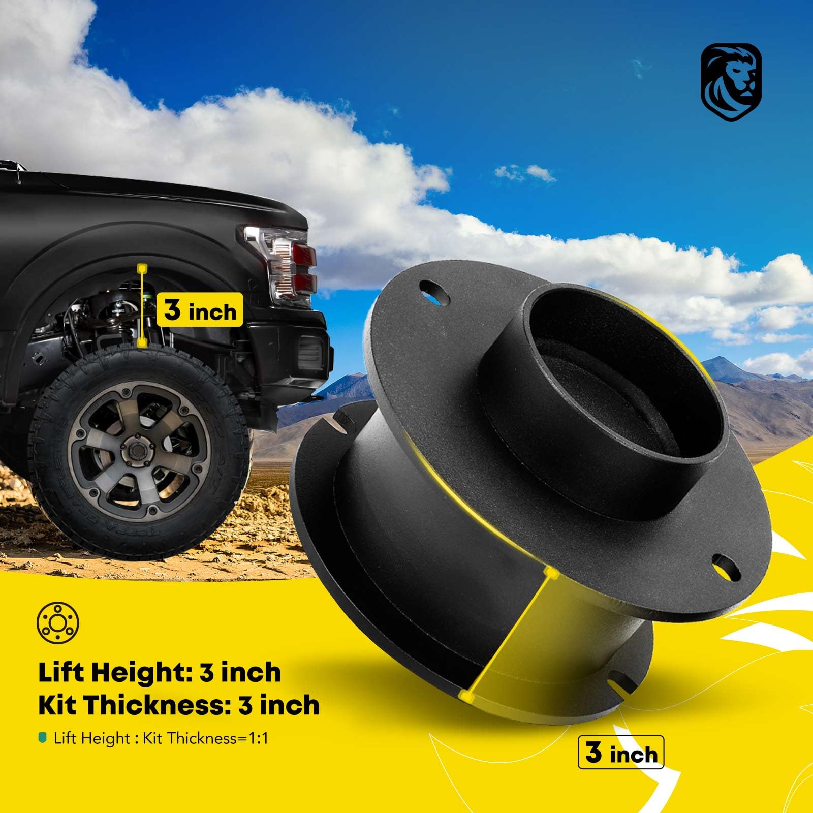 YHTAUTO 3 inch Front Leveling Lift - Key Features