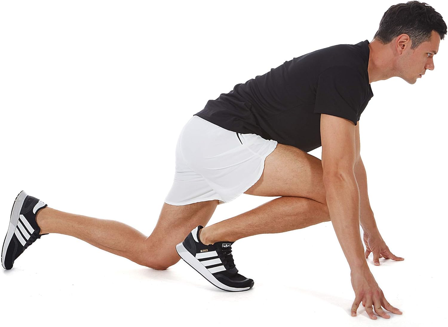 SILKWORLD Men's Running Stretch Quick Dry Shorts with Zipper Pockets(Pack of 2,3) - Image 5