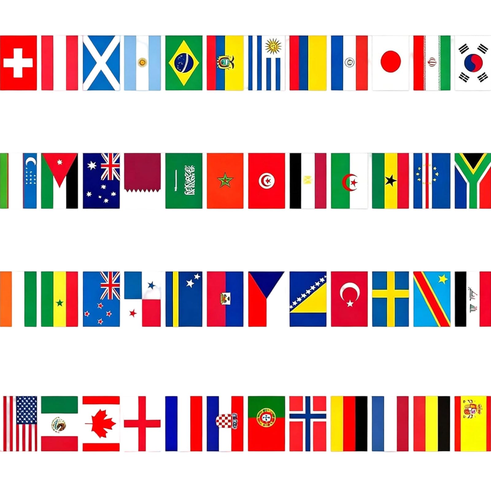 Banderines de 2026 Fútbol de Copa Mundial, Banderas de Mundo 48 Países, Artículos para Aficionados al Fútbol del Mundial 2026, para Fiestas de Fútbol, Bares (14 * 21CM)