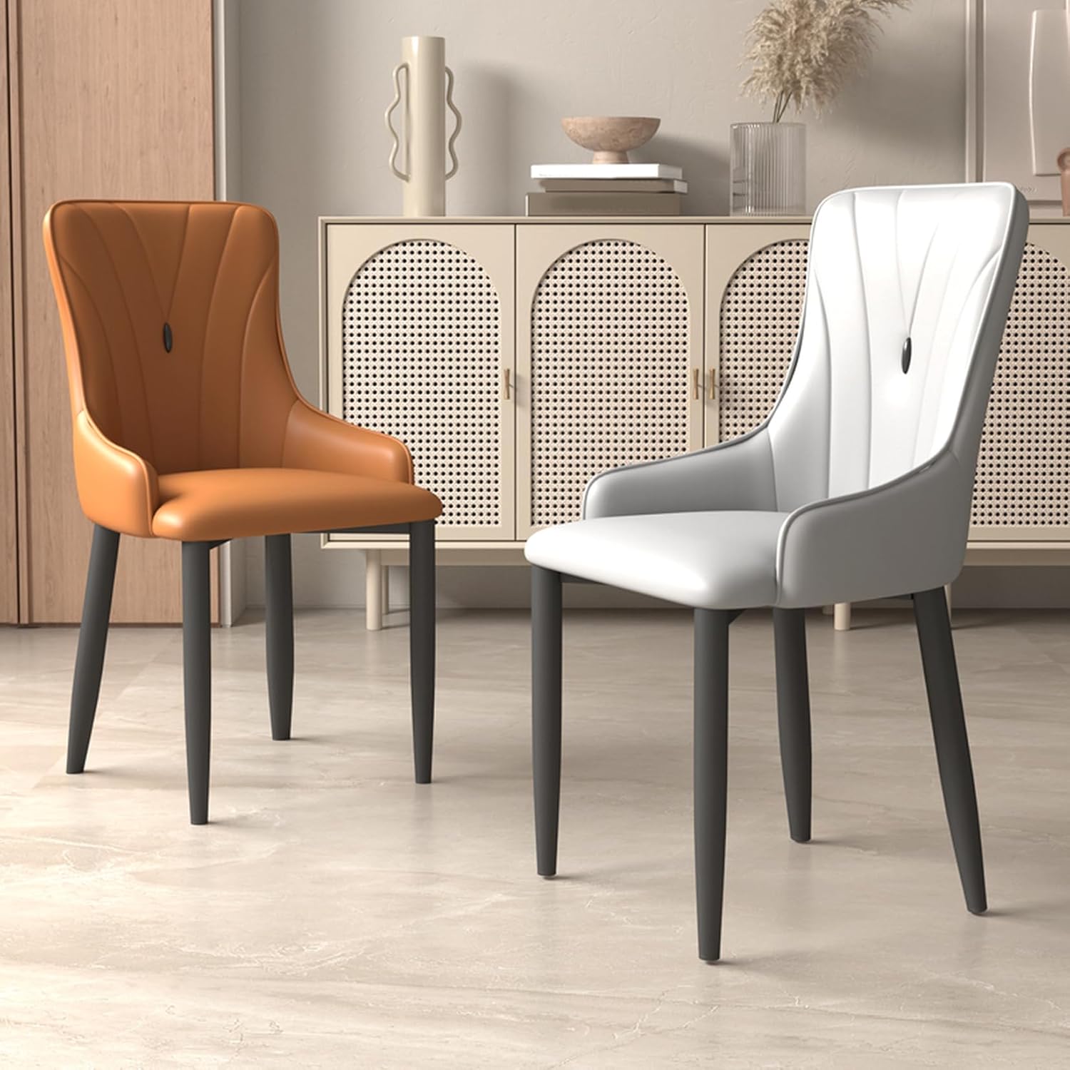 現代的なダイニングチェア8脚セット 布張り ミッドセンチュリー