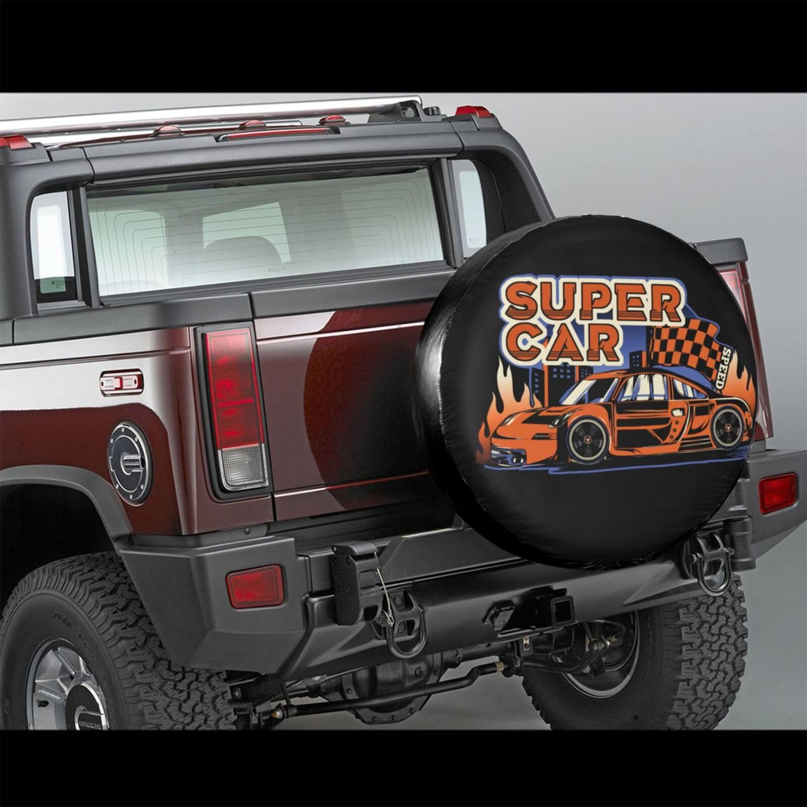 Housse Roue De Secours Personnalisable Avec Photo/Logo - Imperméable, Ajustable, Pour Camion, SUV, Remorque - Taille 17"