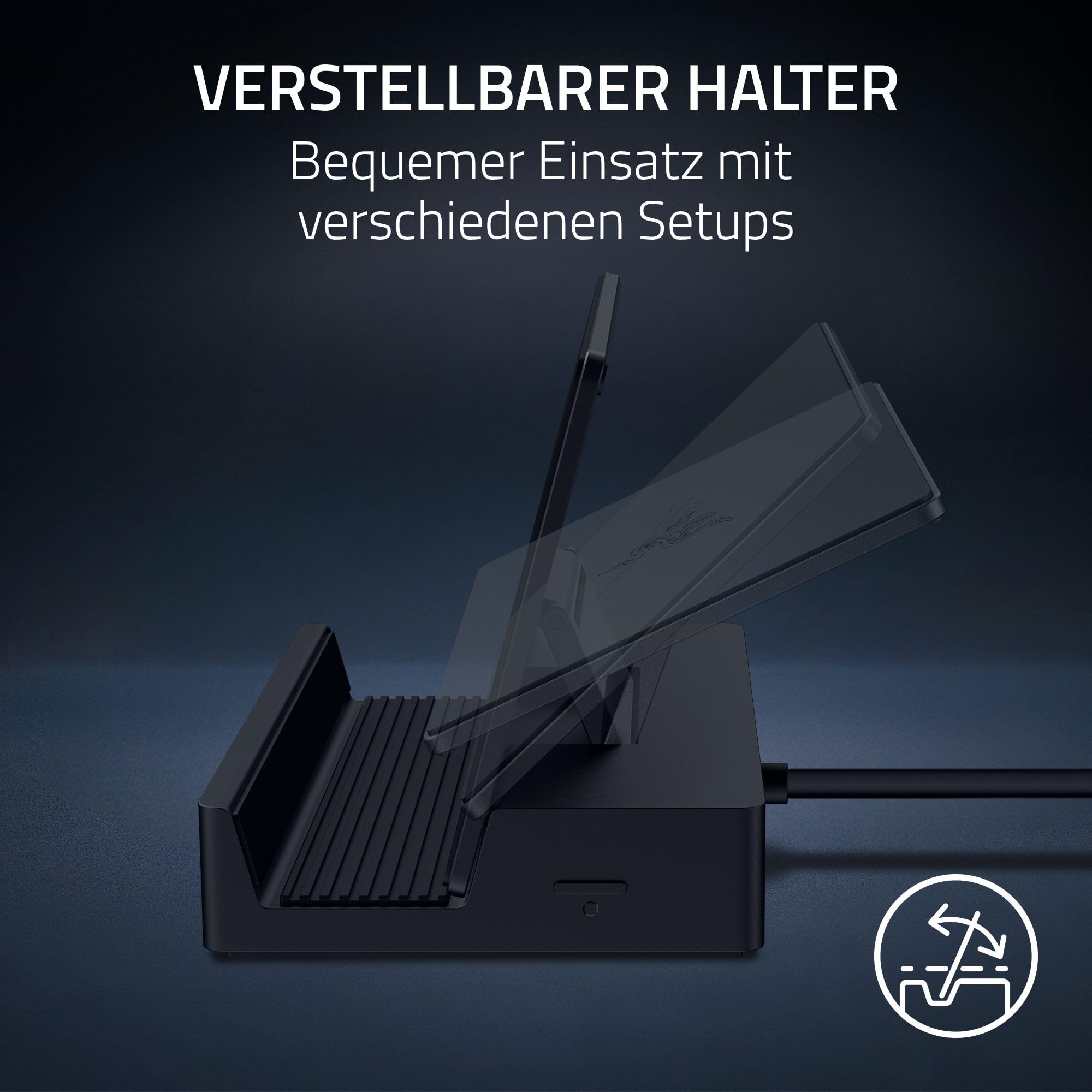 Razer Handheld Dock Chroma - 6-Port HDMI Charging Hub für Mobile Gaming- oder Tablet-Geräte (3X USB A, 1x HMDI, 1 USB-C 100W Passthrough Charging, 1x GbE) Schwarz