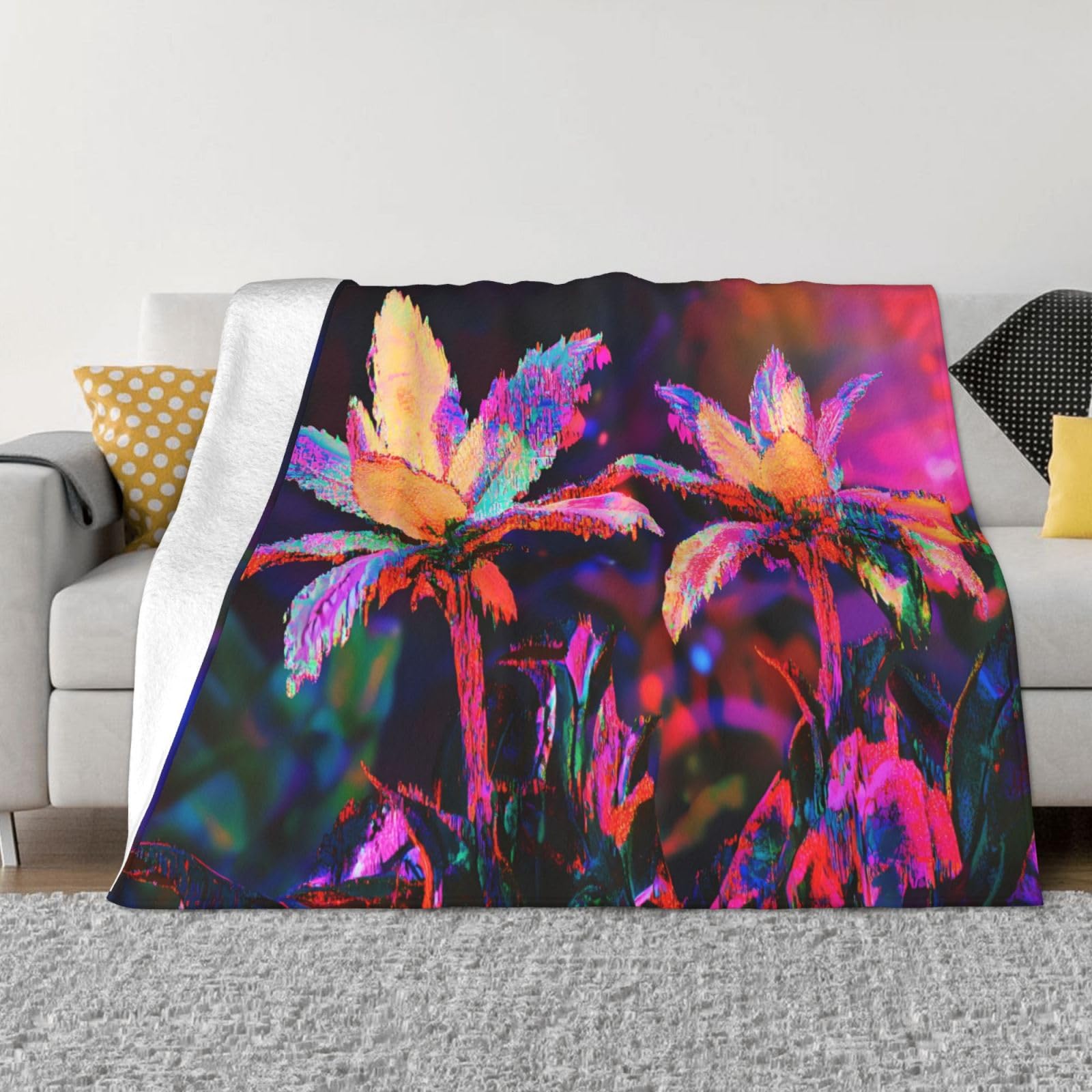 Couverture de canapé chaude flanelle plaid lit Fault Botany
