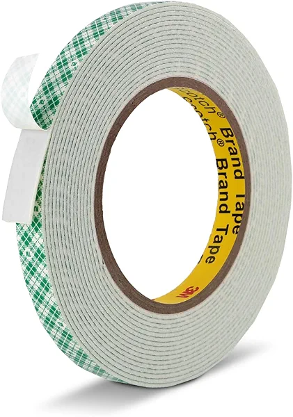 Double Sided Tape Foam Tape 1/2" x 18Ft Made of 3M High Shear Adhesive Mounting Tape with High Temperature Resistance for Interior Exterior Mounting Applications and Home Office Deco