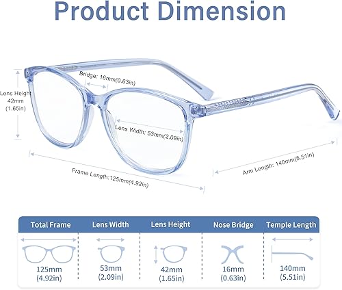 Miniatura 5 de Madison Avenue - Lentes de lectura cuadrados vintage para mujer, con filtro de luz azul, fabricados en TR90, reducen el cansancio visual y el