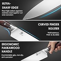 Vista 2 de DDF iohEF Knife Set 3 Piece, Sharp Kitchen Knife Set Professional Chef Knife Set for Kitchen Japanese Stainless Steel Cooking Knives with Ergonomic