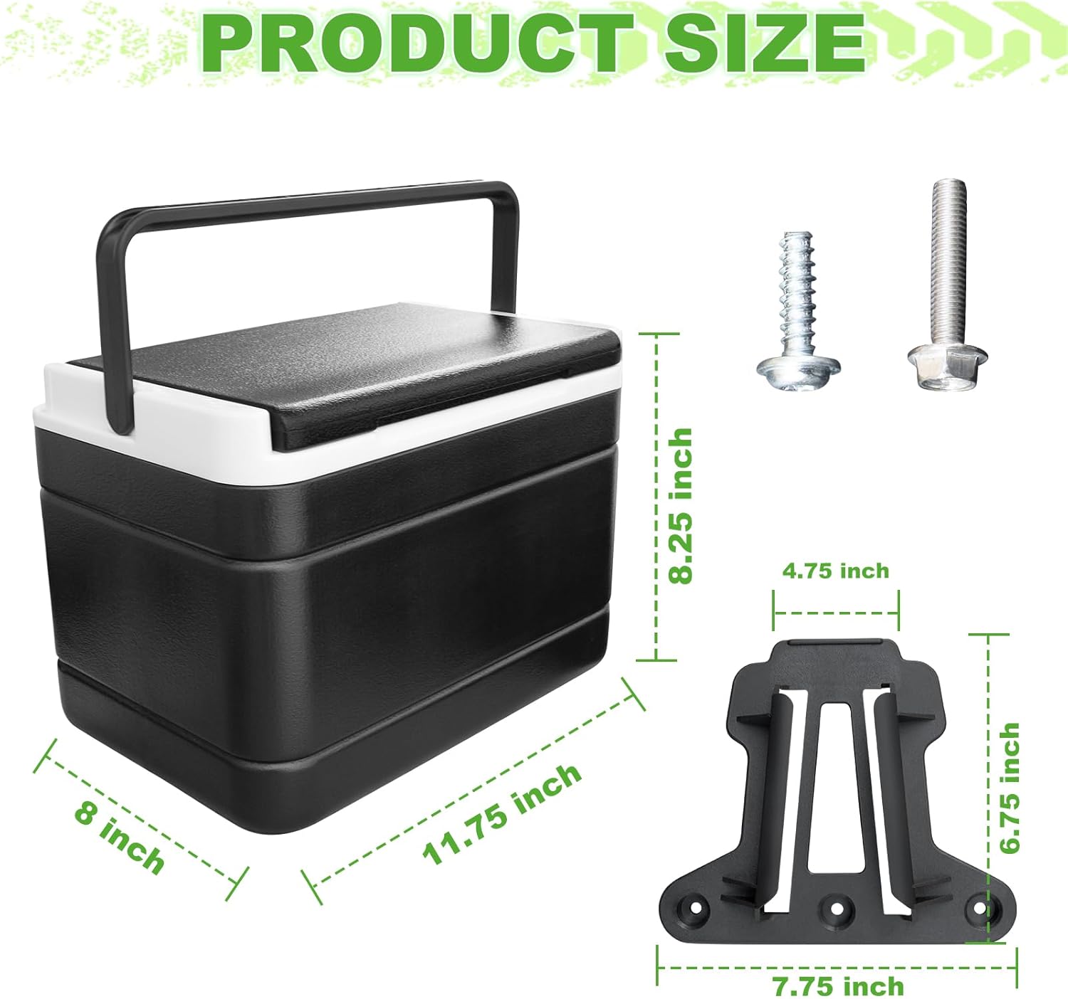 Golf Cart Cooler, Insulated Golf Cart Cooler with Mounting Bracket for Club Car Precedent Tempo and Onward OEM 102588101 103886801, Lightweight & Portable, Easy Installation