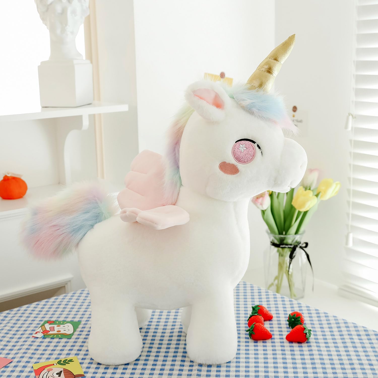 ユニコーン 超巨大ぬいぐるみ レインボー The Magic Toy Shop ユニコーン 特大ぬいぐるみ レインボー