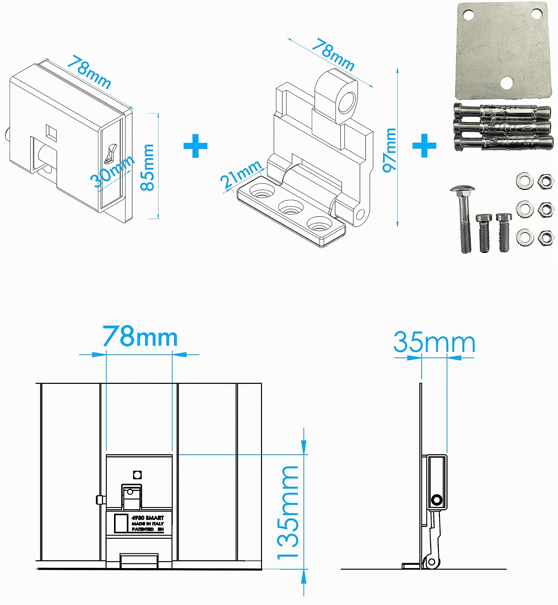 F.T. kit de seguridad para puerta basculante garage box SMART 4930 (4930 SMART Llave clàsica)